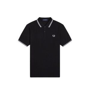 Fred Perry Mens Twin Tip Polo Shirt / Black